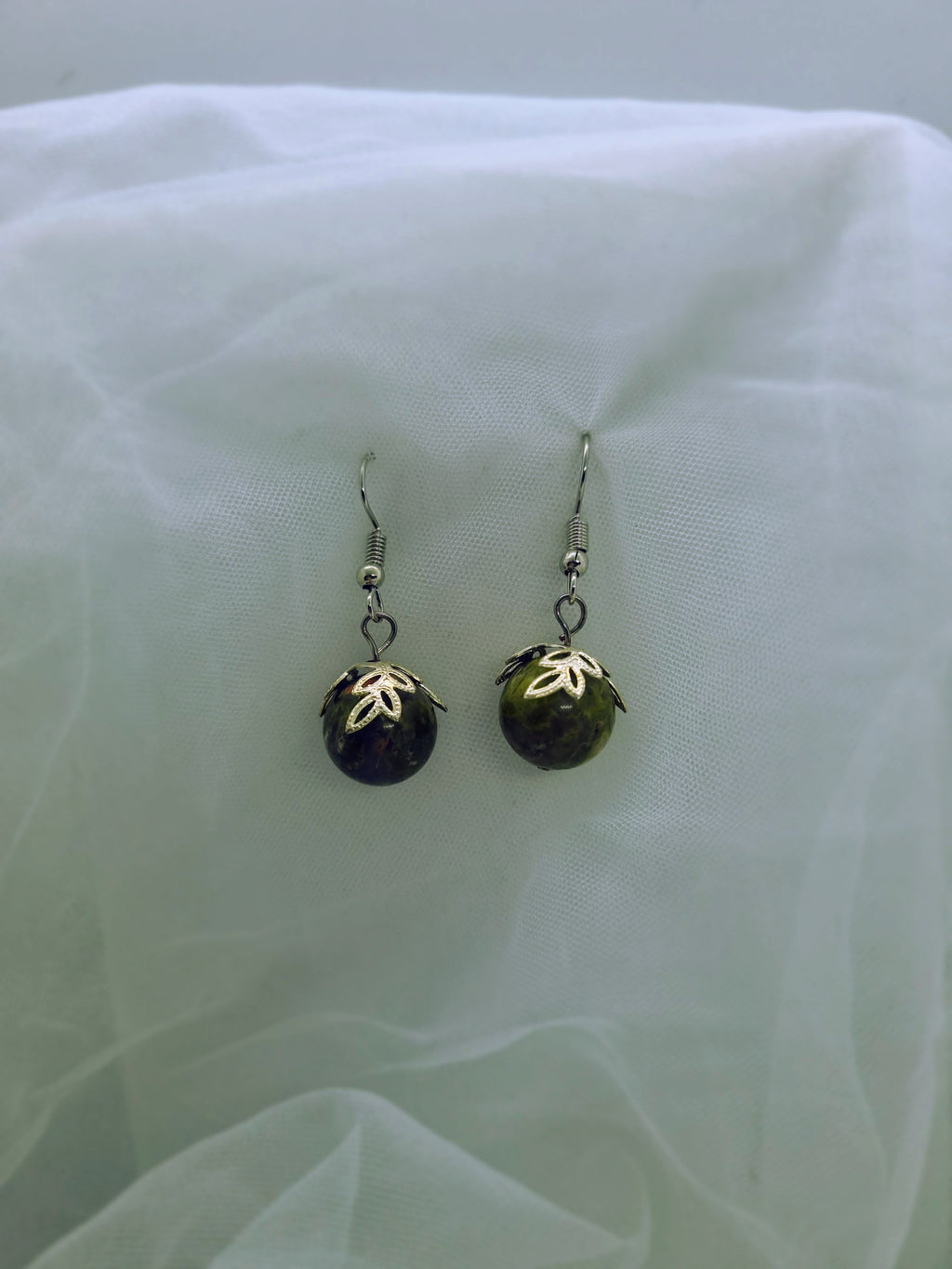 Unakite Stone Earrings