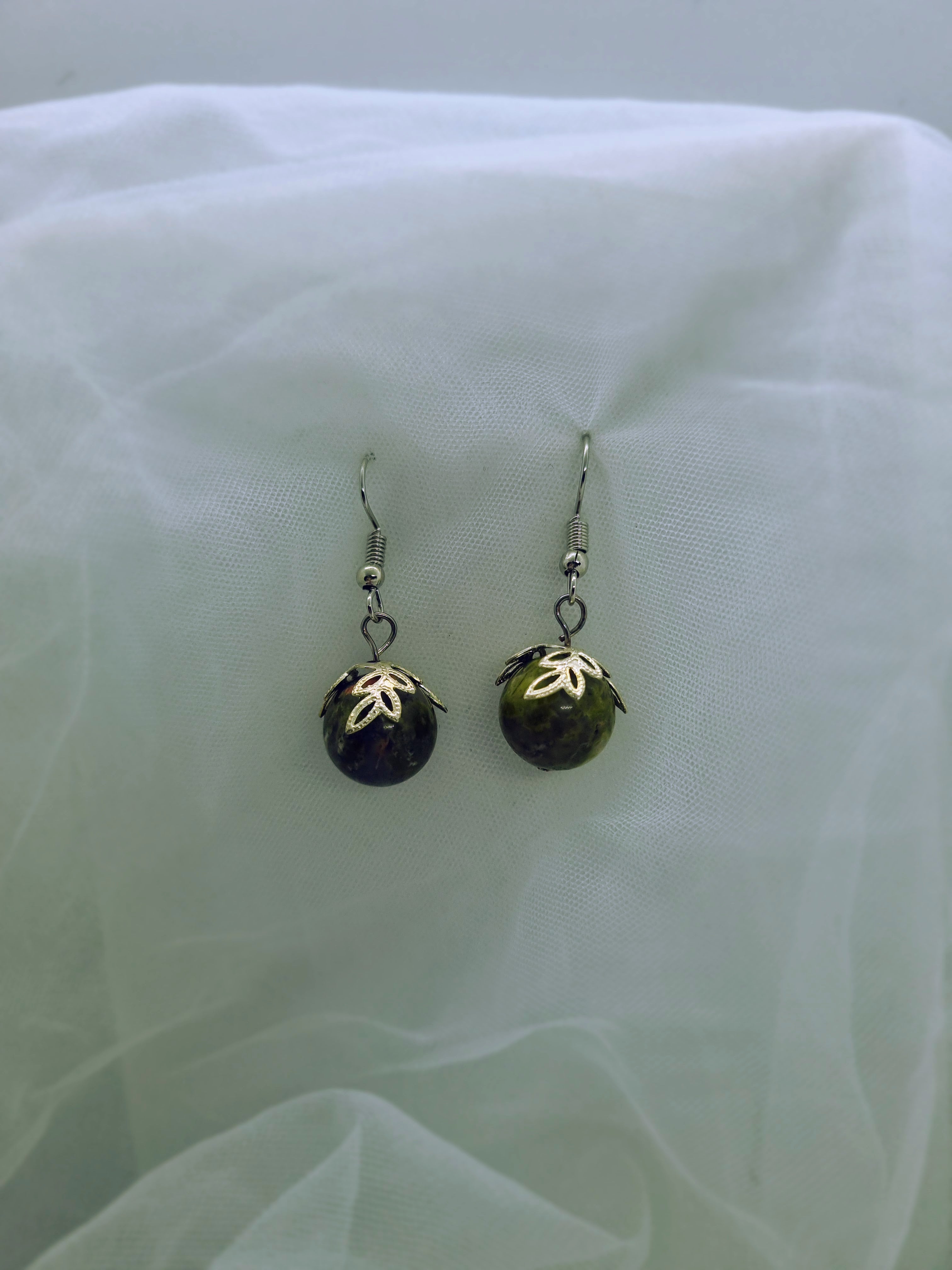 Unakite Stone Earrings