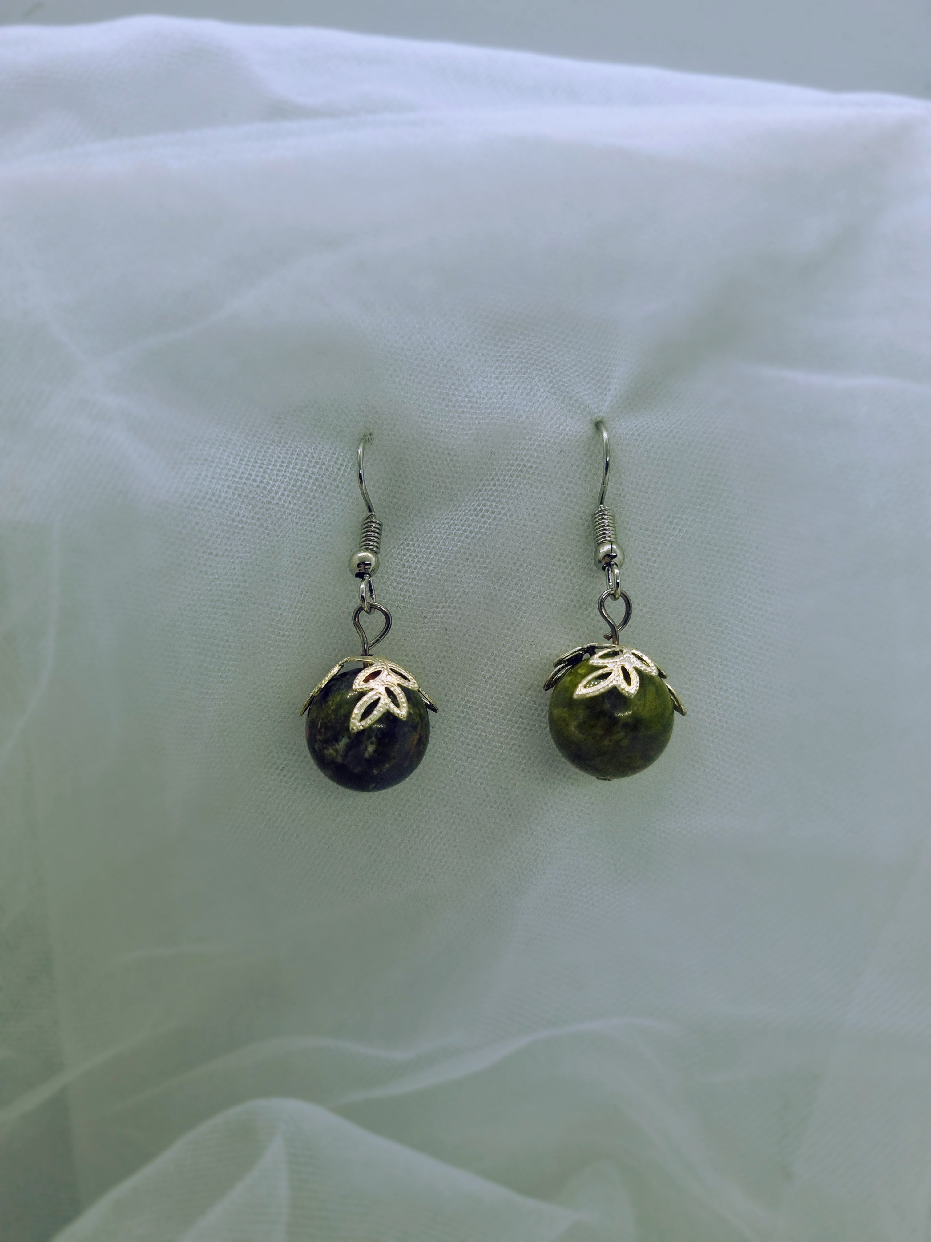 Unakite Stone Earrings